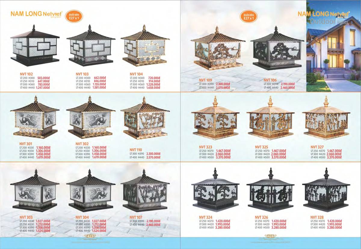 Đèn trang trí NAM LONG Catalogue và Bảng giá tại Bình Dương /Page 106